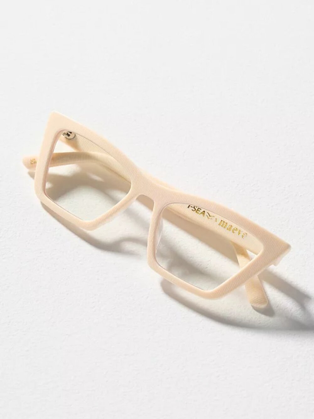 Anthropologie I-SEA  rosey pinstripe readers - Ivory Stripe 1.5 NWT
